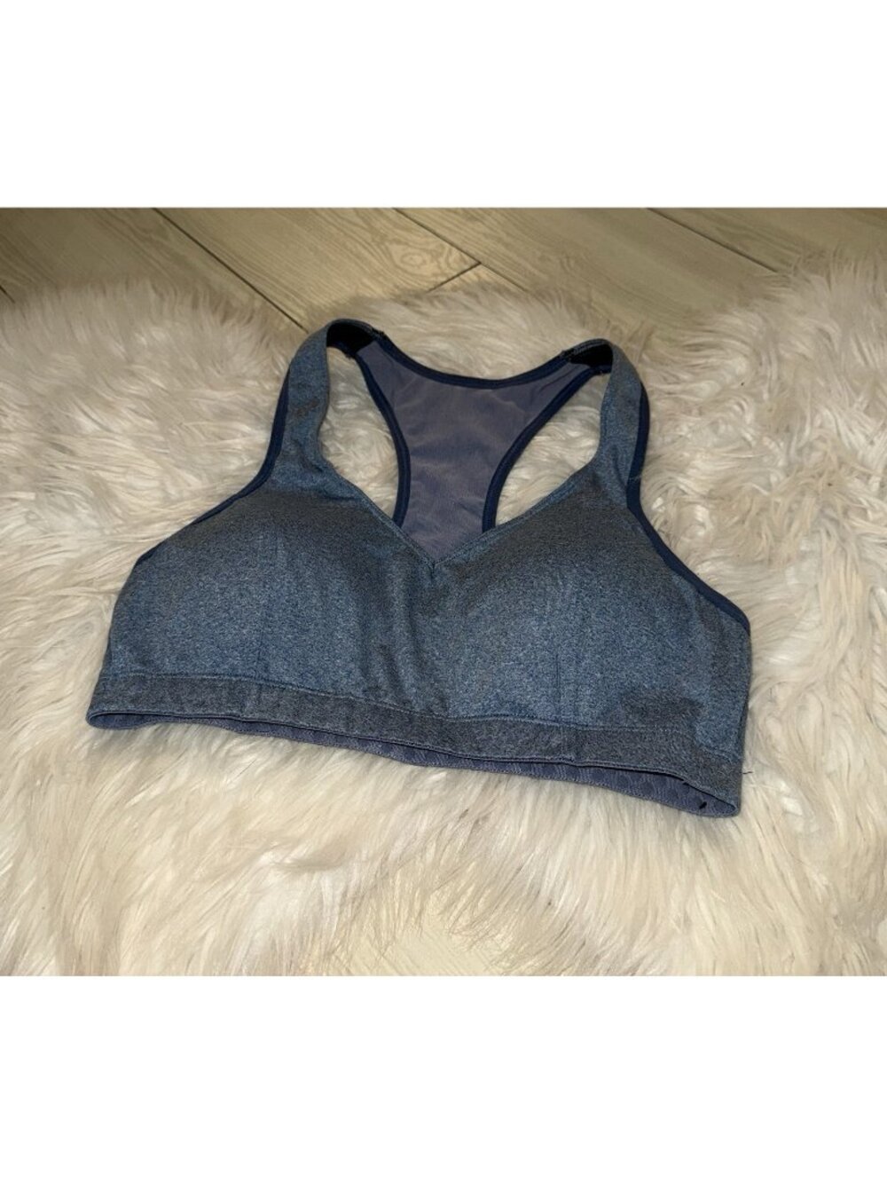 Moving Comfort 300290 Vixen Racerback Sports Bra Lined Wire Free M Medium Blue
